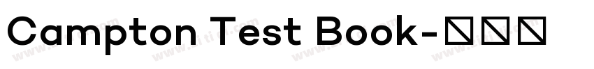 Campton Test Book字体转换